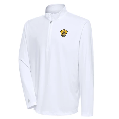 Men's Antigua  White Rhode Island FC Tribute Quarter-Zip Top