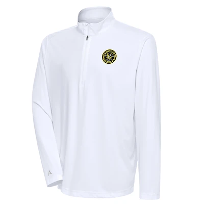 Men's Antigua  White Pittsburgh Riverhounds SC Tribute Quarter-Zip Top