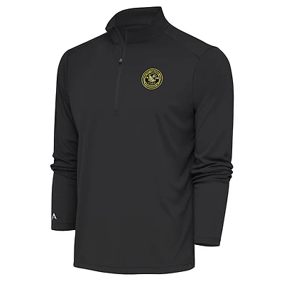 Men's Antigua  Black Pittsburgh Riverhounds SC Tribute Quarter-Zip Top