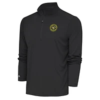 Men's Antigua  Black Pittsburgh Riverhounds SC Tribute Quarter-Zip Top