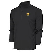 Men's Antigua  Black Rhode Island FC Tribute Quarter-Zip Top