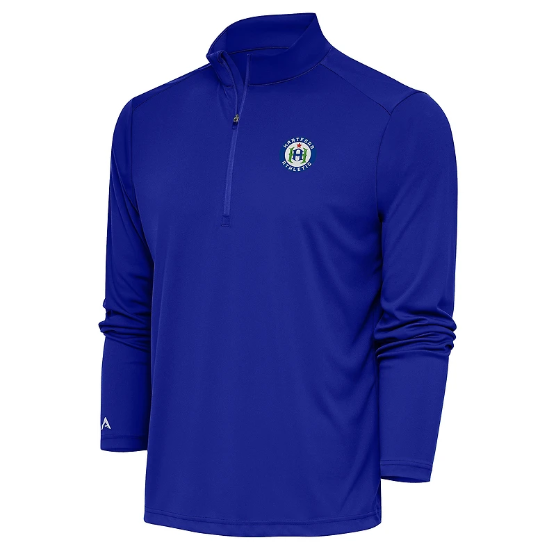 Men's Antigua Royal Hartford Athletic Tribute Quarter-Zip Top