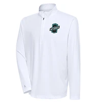 Men's Antigua  White Colorado Springs Switchbacks FC Tribute Quarter-Zip Top