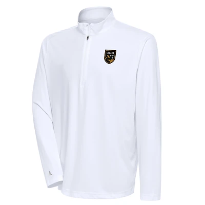 Men's Antigua White Birmingham Legion FC Tribute Quarter-Zip Top