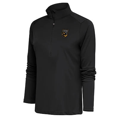 Women's Antigua Black Birmingham Legion FC Tribute Half-Zip Pullover