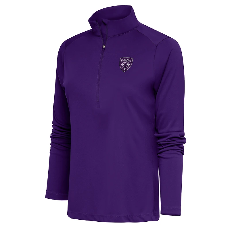 Women's Antigua Louisville City FC Tribute Half-Zip Pullover