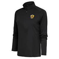 Women's Antigua  Black Rhode Island FC Tribute Half-Zip Pullover