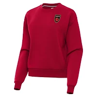 Women's Antigua  Red Phoenix Rising FC Victory Fleece Pullover Sweatshirt