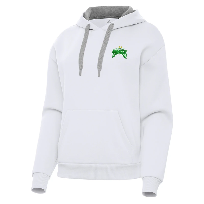 Women's Antigua White Tampa Bay Rowdies Victory Pullover Hoodie
