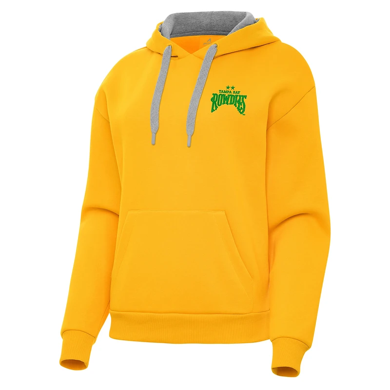 Women's Antigua Gold Tampa Bay Rowdies Victory Pullover Hoodie