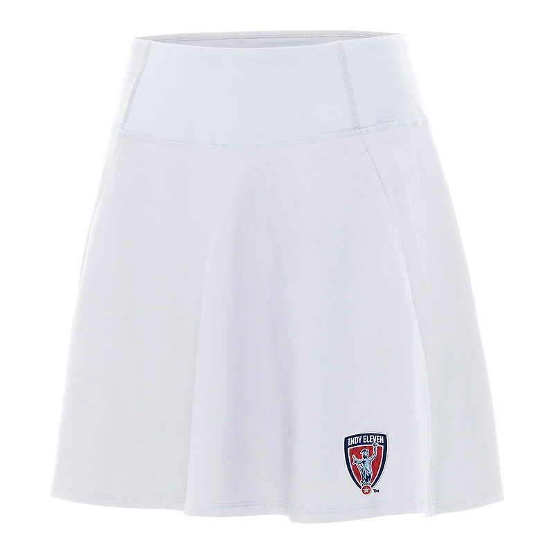 Women's Antigua White Indy Eleven Chip Skort