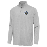 Men's Antigua Heather Gray El Paso Locomotive FC Hunk Quarter-Zip Top