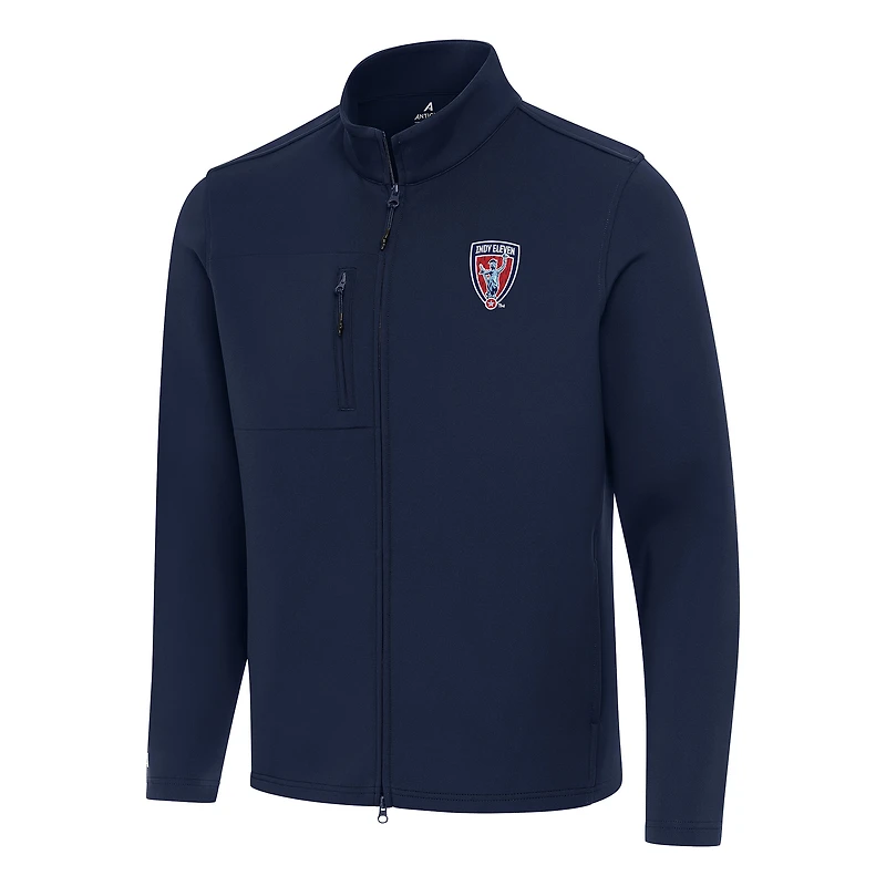 Men's Antigua Navy Indy Eleven Objection Double-Brushed Full-Zip Jacket