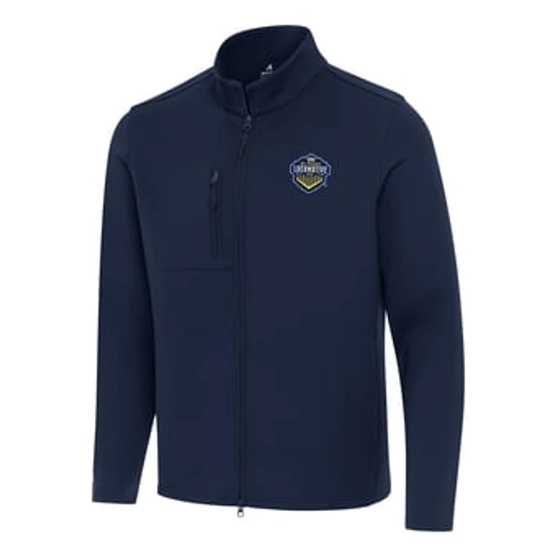 Men's Antigua Navy El Paso Locomotive FC Objection Double-Brushed Full-Zip Jacket