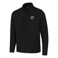 Men's Antigua Black San Antonio FC Objection Double-Brushed Full-Zip Jacket