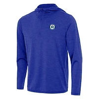 Men's Antigua Heather Royal Hartford Athletic Tidy Quarter-Zip Hoodie