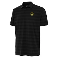 Men's Antigua Black Charleston Battery Tunnel Polo