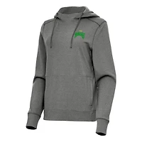 Women's Antigua Heather Black Tampa Bay Rowdies Justice Pullover Hoodie