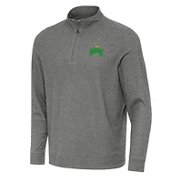 Men's Antigua Heather Black Tampa Bay Rowdies Subtle Quarter-Zip Sweatshirt