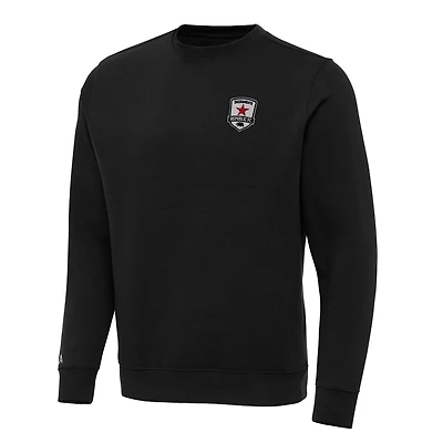Men's Antigua Black Sacramento Republic FC Victory Pullover Sweatshirt