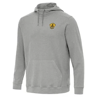 Men's Antigua Heather Gray Rhode Island FC Cloud Pullover Hoodie