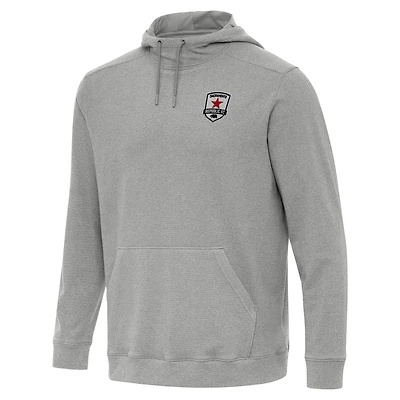 Men's Antigua Heather Gray Sacramento Republic FC Cloud Pullover Hoodie