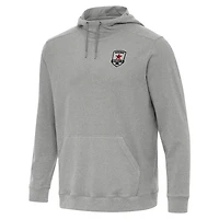 Men's Antigua Heather Gray Sacramento Republic FC Cloud Pullover Hoodie
