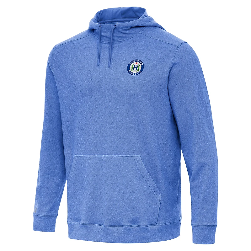 Men's Antigua Heather Royal Hartford Athletic Cloud Pullover Hoodie