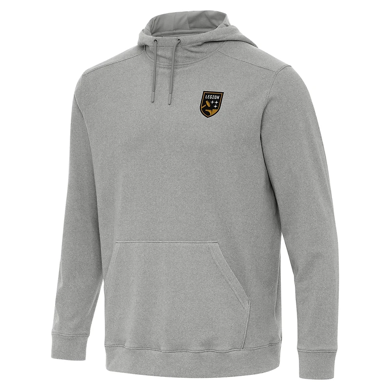 Men's Antigua Heather Gray Birmingham Legion FC Cloud Pullover Hoodie