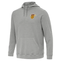Men's Antigua Heather Gray Detroit City FC Cloud Pullover Hoodie