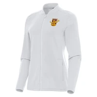 Women's Antigua  White Detroit City FC Continual Full-Zip Jacket