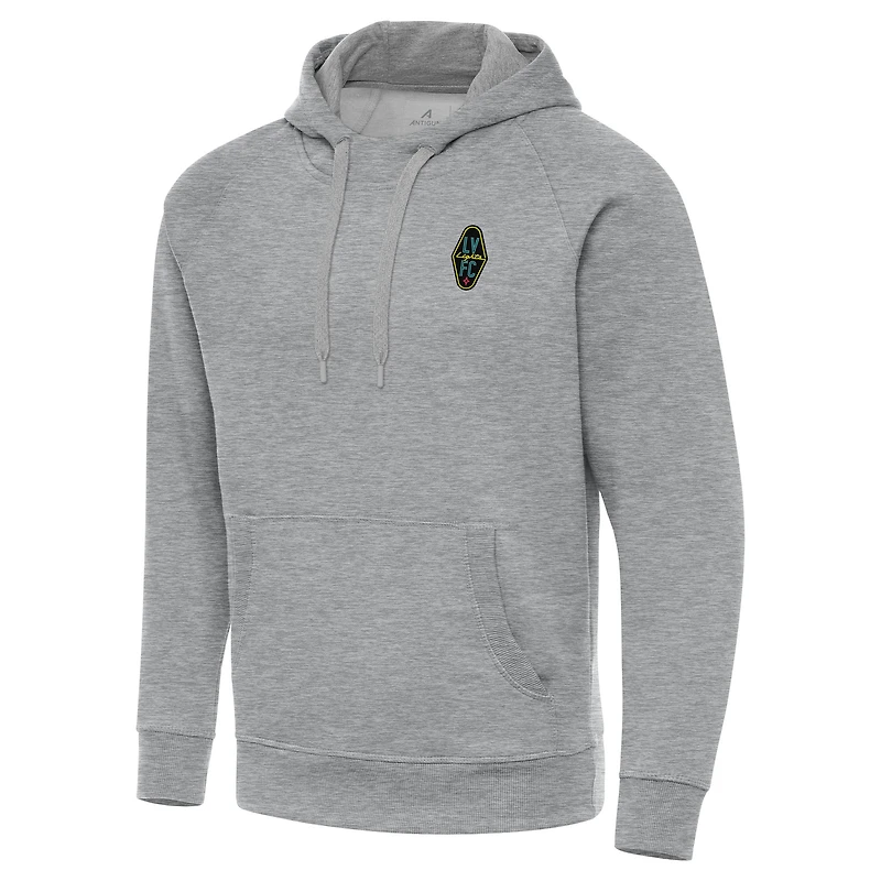 Men's Antigua Heather Gray Las Vegas Lights FC Tall Victory Pullover Hoodie Tall Victory Pullover Hoodie
