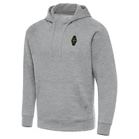 Men's Antigua Heather Gray Las Vegas Lights FC Tall Victory Pullover Hoodie Tall Victory Pullover Hoodie