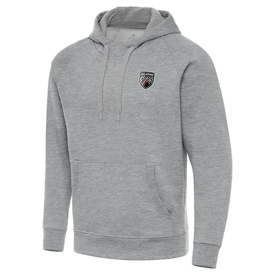Men's Antigua Heather Gray San Antonio FC  Big & Tall Victory Pullover Hoodie