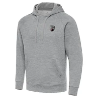 Men's Antigua Heather Gray San Antonio FC  Big & Tall Victory Pullover Hoodie