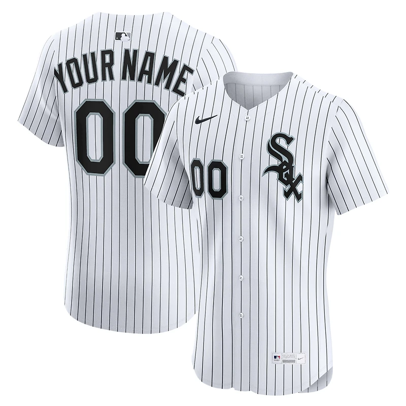 Men's Nike White Chicago Sox Home Elite Custom Jersey