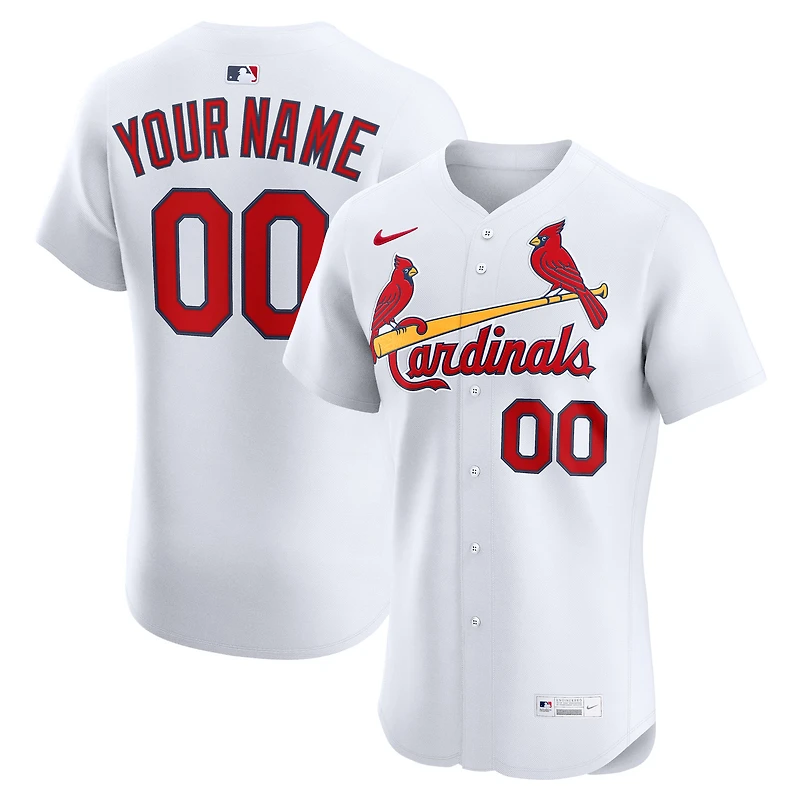 Men's Nike White St. Louis Cardinals Home Elite Custom Jersey