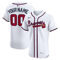 Men's Nike White Atlanta Braves Home Elite Custom Jersey