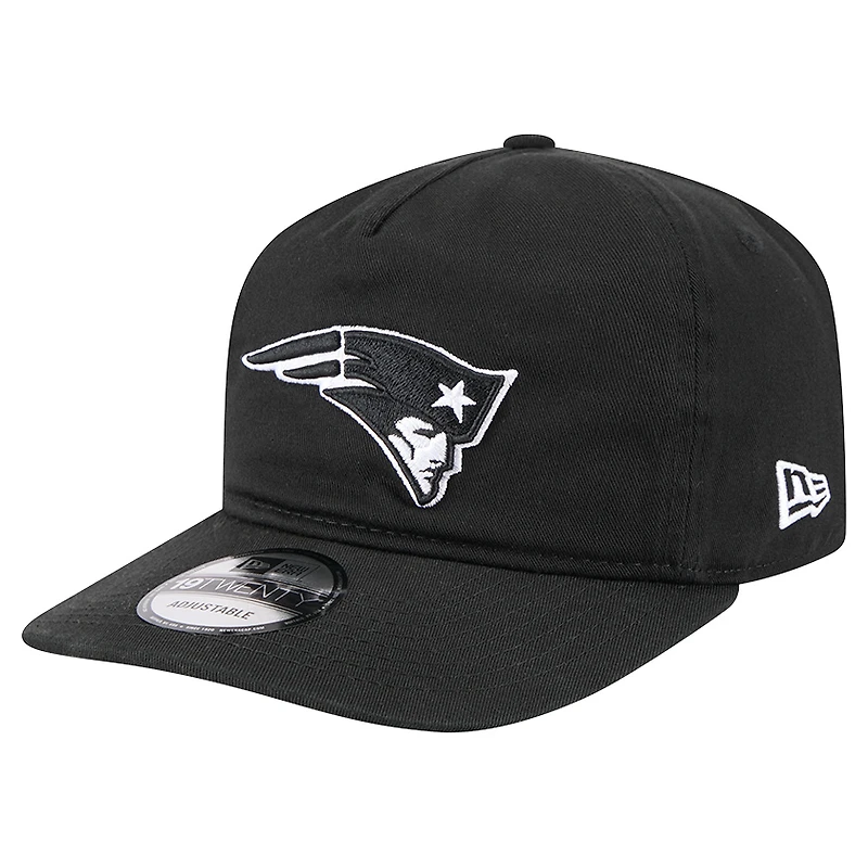 Men's New Era  Black/White New England Patriots 19TWENTY Adjustable Hat