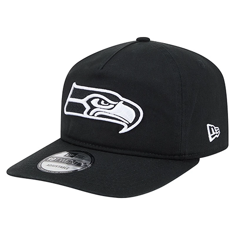 Men's New Era  Black/White Seattle Seahawks 19TWENTY Adjustable Hat