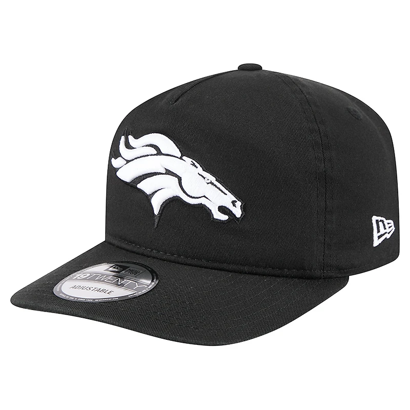 Men's New Era  Black/White Denver Broncos 19TWENTY Adjustable Hat