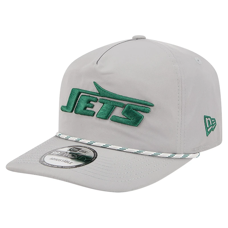 Men's New Era Gray New York Jets Rope 19TWENTY Hat