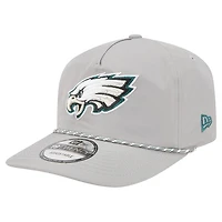 Men's New Era Silver Philadelphia Eagles Rope 19TWENTY Hat