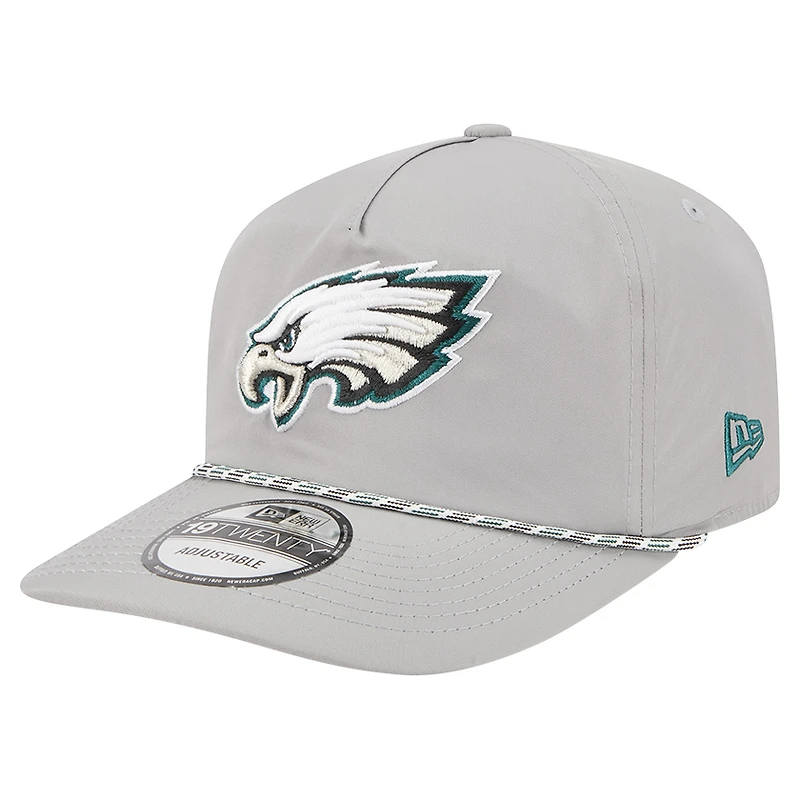 Men's New Era Silver Philadelphia Eagles Rope 19TWENTY Hat
