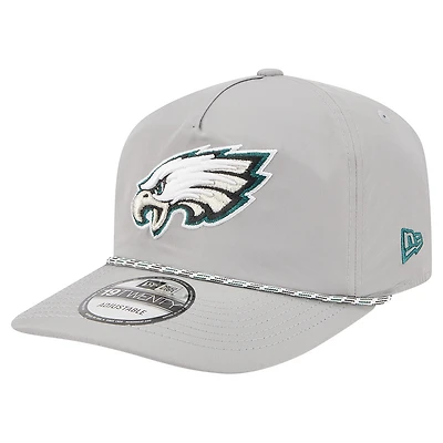 Men's New Era Silver Philadelphia Eagles Rope 19TWENTY Hat