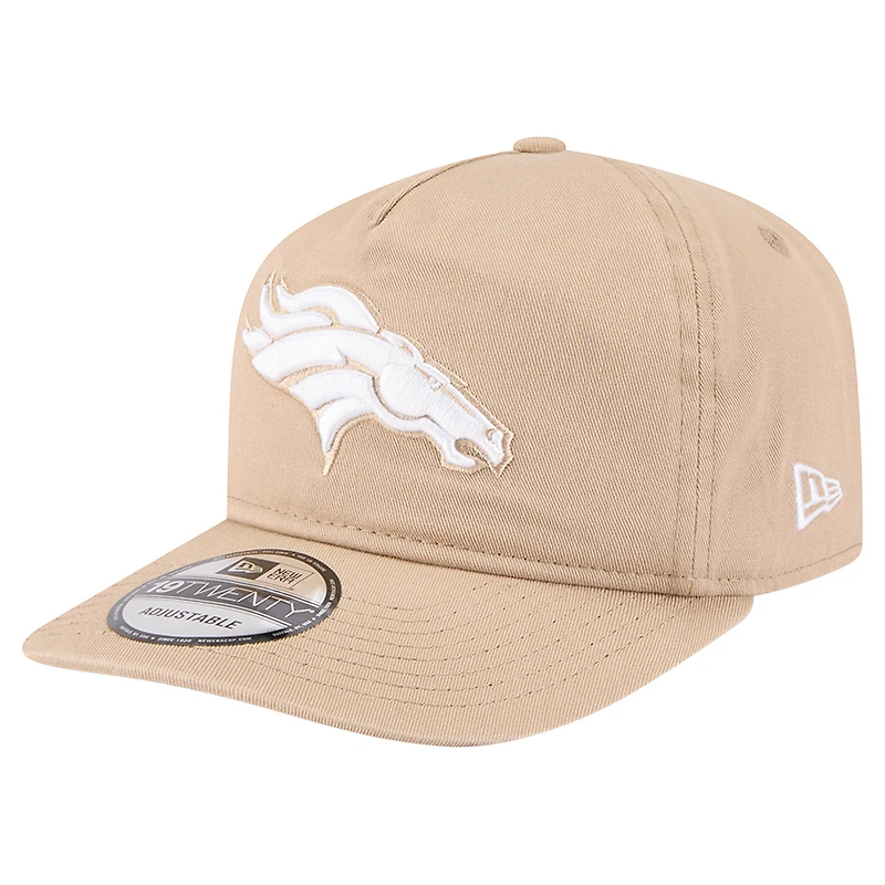 Men's New Era Tan Denver Broncos Cam 19TWENTY Adjustable Hat