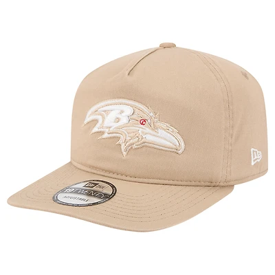 Men's New Era Tan Baltimore Ravens 19TWENTY Adjustable Hat