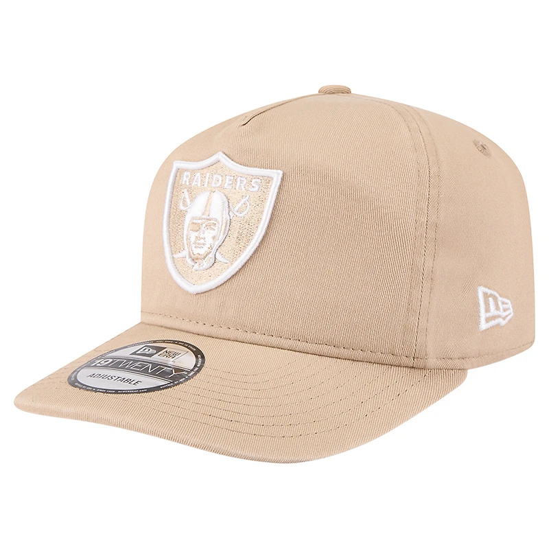 Men's New Era Tan Las Vegas Raiders Cam 19TWENTY Adjustable Hat