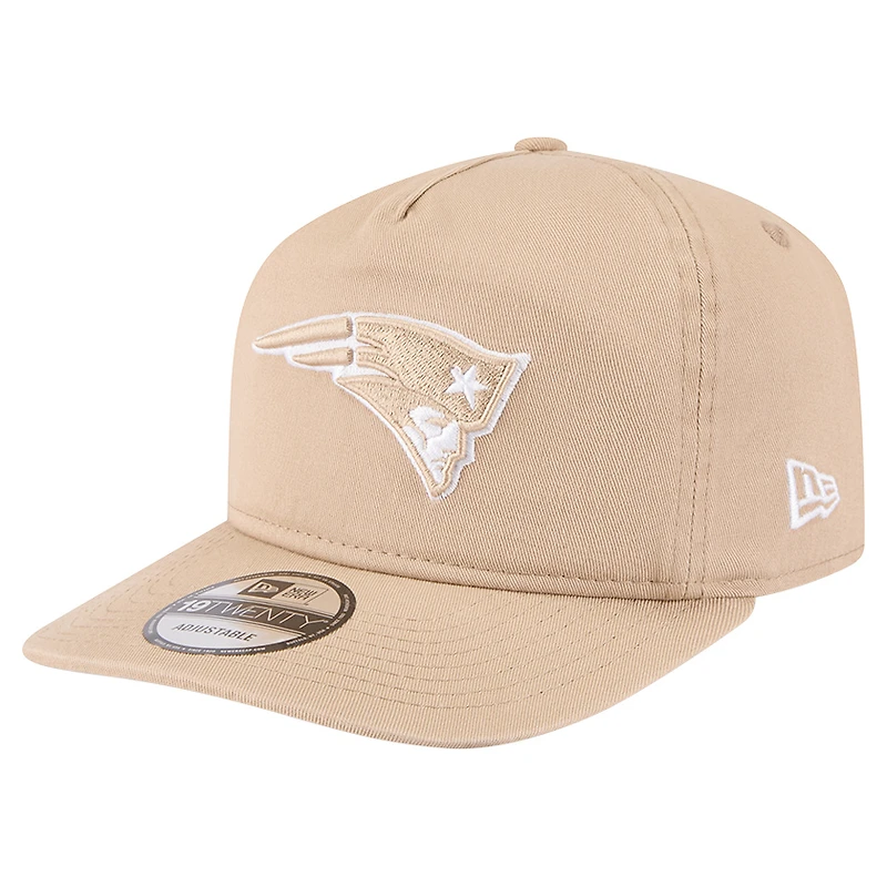 Men's New Era Tan New England Patriots 19TWENTY Adjustable Hat