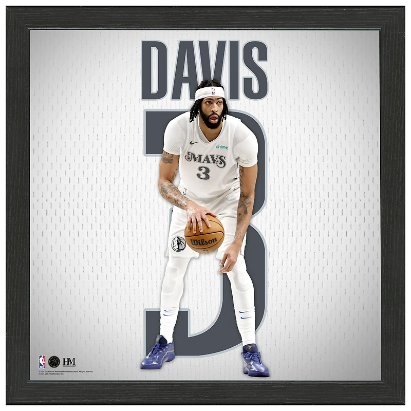 Highland Mint Anthony Davis Dallas Mavericks 13" x 13" Impact Jersey Frame